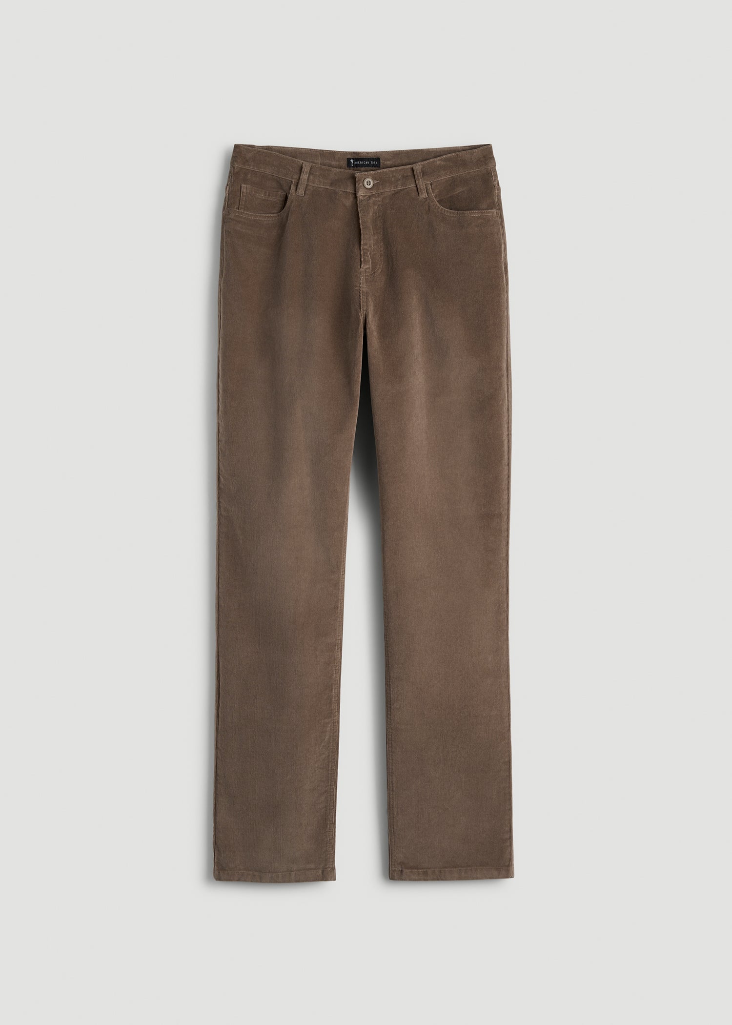 STRAIGHT-LEG Stretch Corduroy Pants for Tall Men in Dark Sand