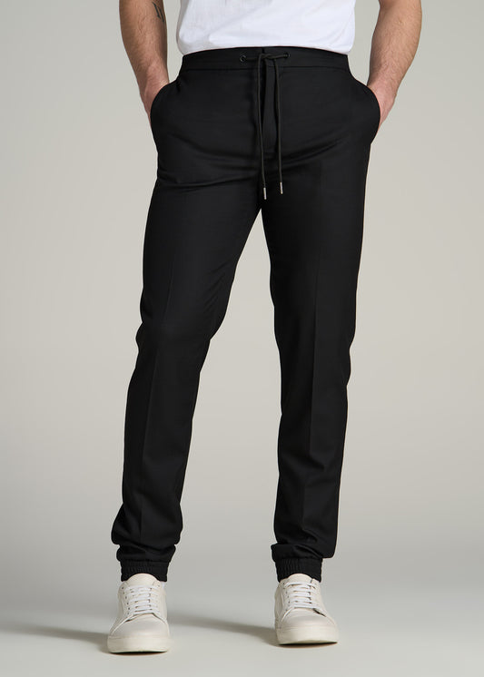 Jogger Dress Pants for Tall Men in Black