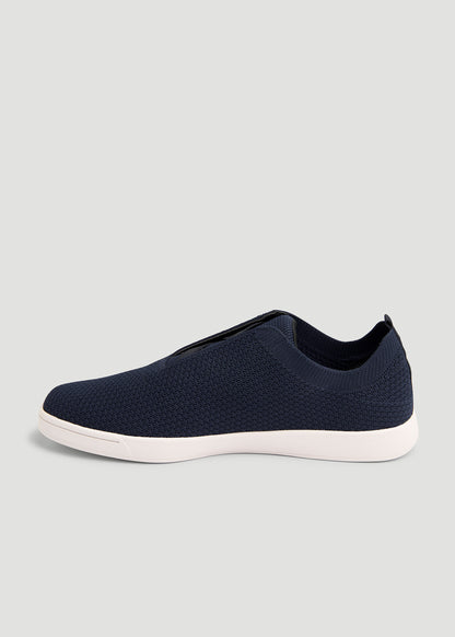 Lightweight Knit Sneakers for Tall Men in Navy