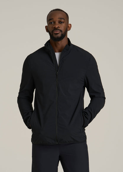 Softshell Jacket for Outdoor Training for Tall Men in Black