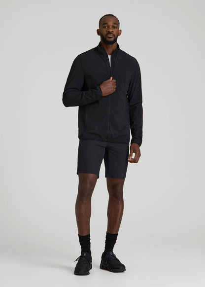 Softshell Jacket for Outdoor Training for Tall Men in Black