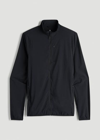 Softshell Jacket for Outdoor Training for Tall Men in Black