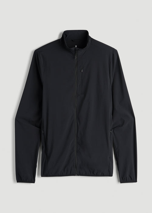 Softshell Jacket for Outdoor Training for Tall Men in Black