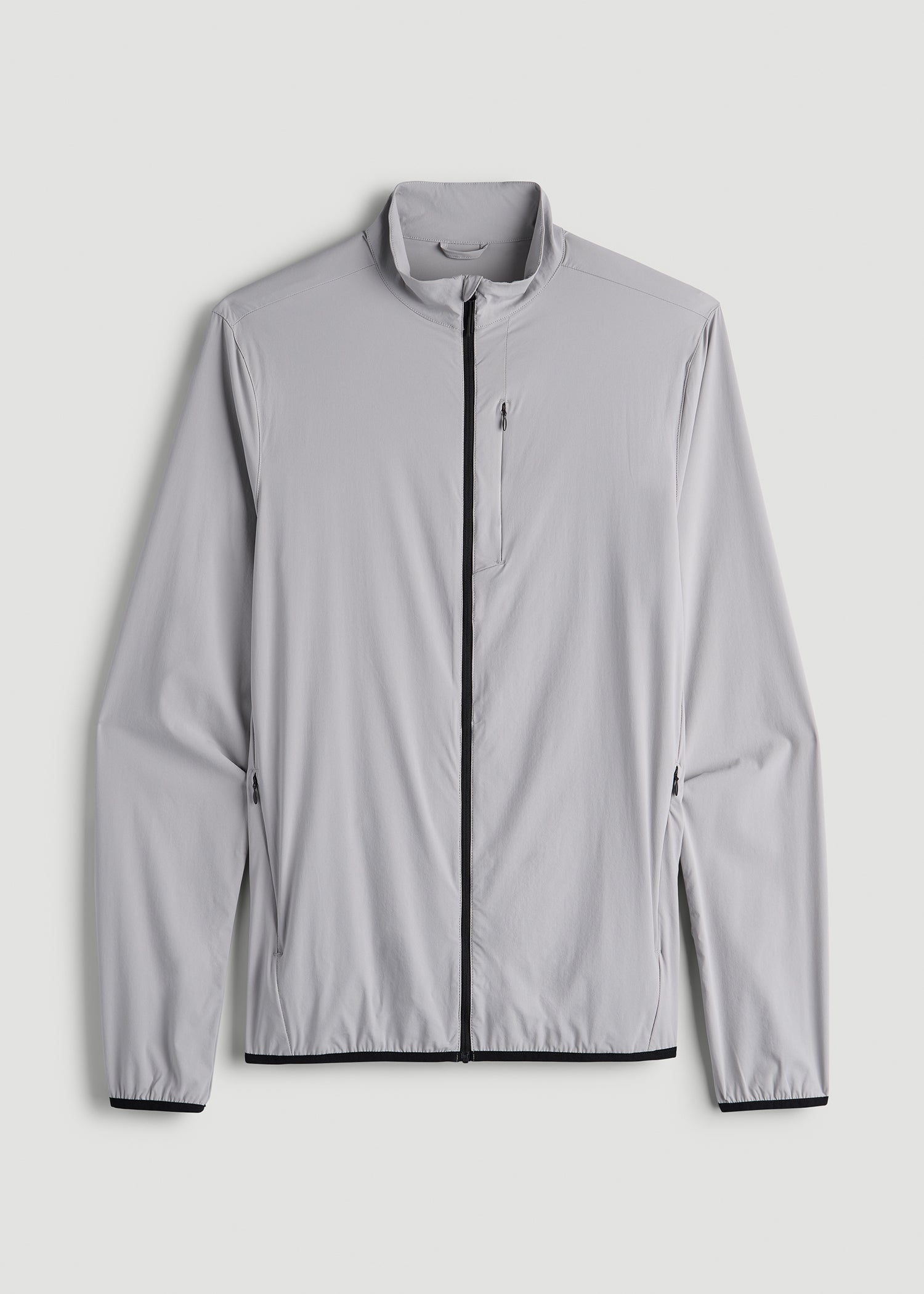 Softshell Jacket for Outdoor Training for Tall Men in Light Grey