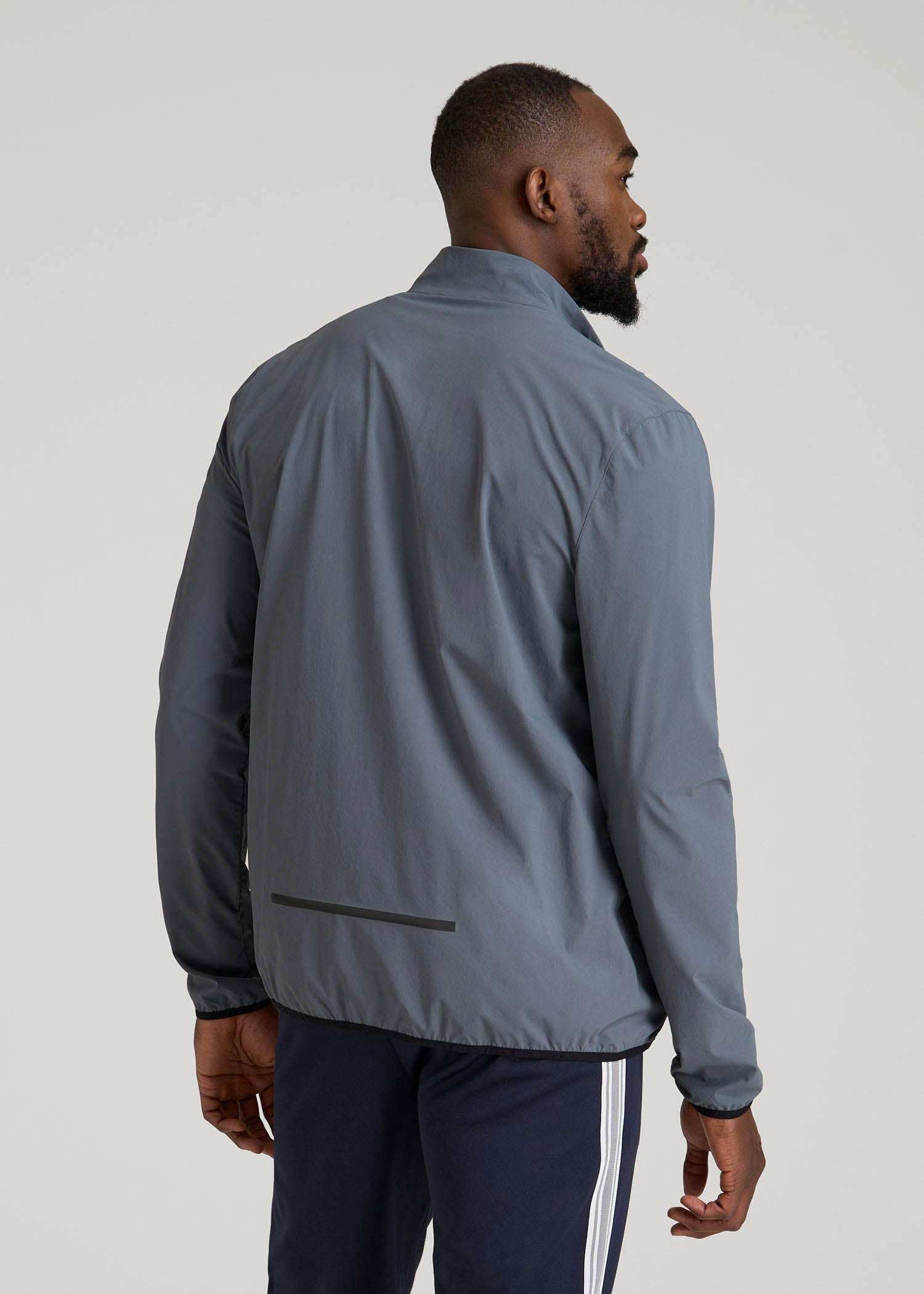 Men's Tall Lt Wt Track Jacket Smoky Blue | American Tall