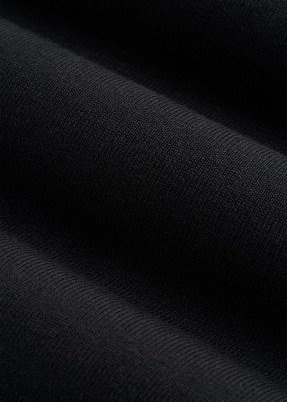 Linen Blend Lightweight Sweater for Tall Men in Black