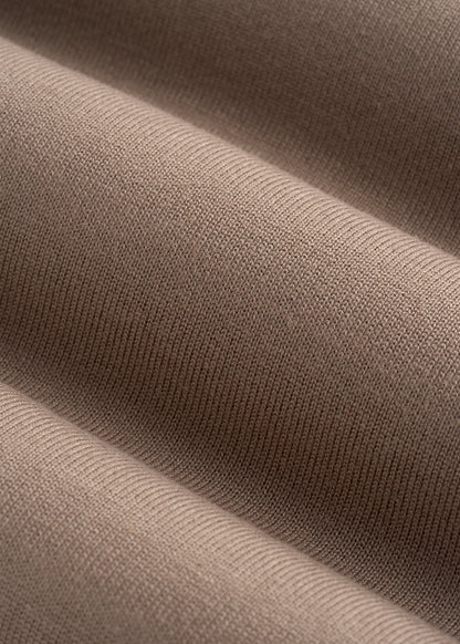 Linen Blend Lightweight Sweater for Tall Men in Warm Brown