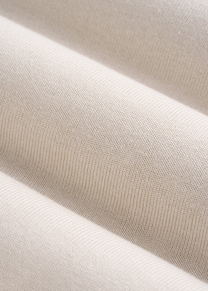 Linen Blend Lightweight Sweater for Tall Men in White Sand