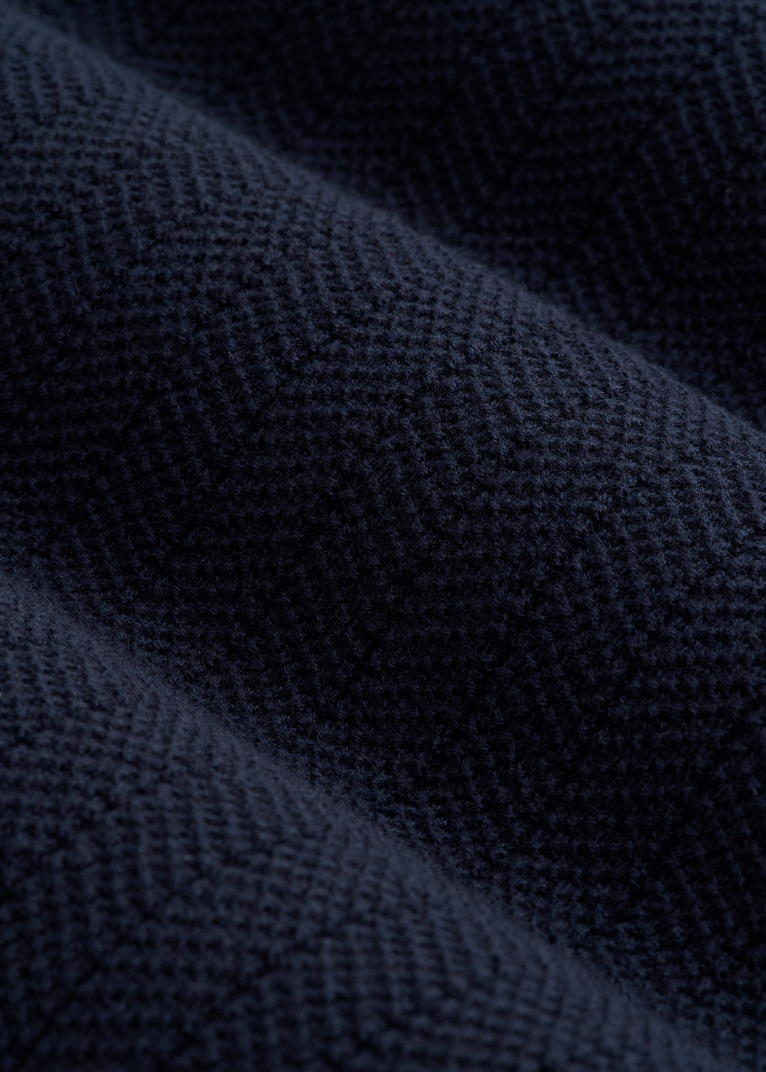 Linen Blend Ribbed Knit Polo Shirt for Tall Men in Evening Blue