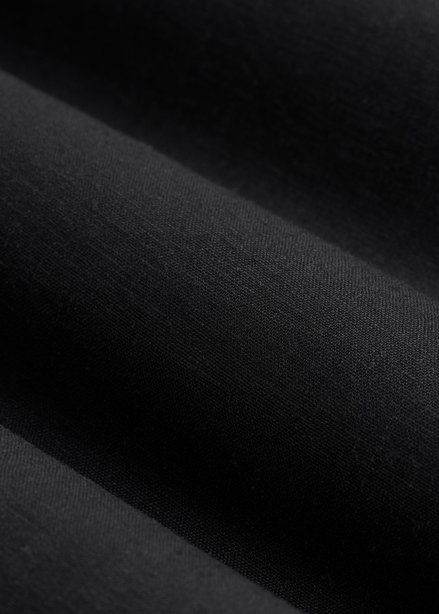 Linen Popover Shirt for Tall Men in Black