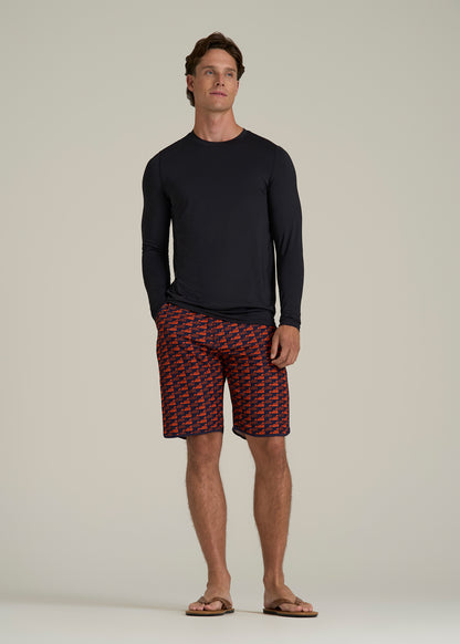 Long Sleeve UPF 50 Rash Guard for Tall Men in Black