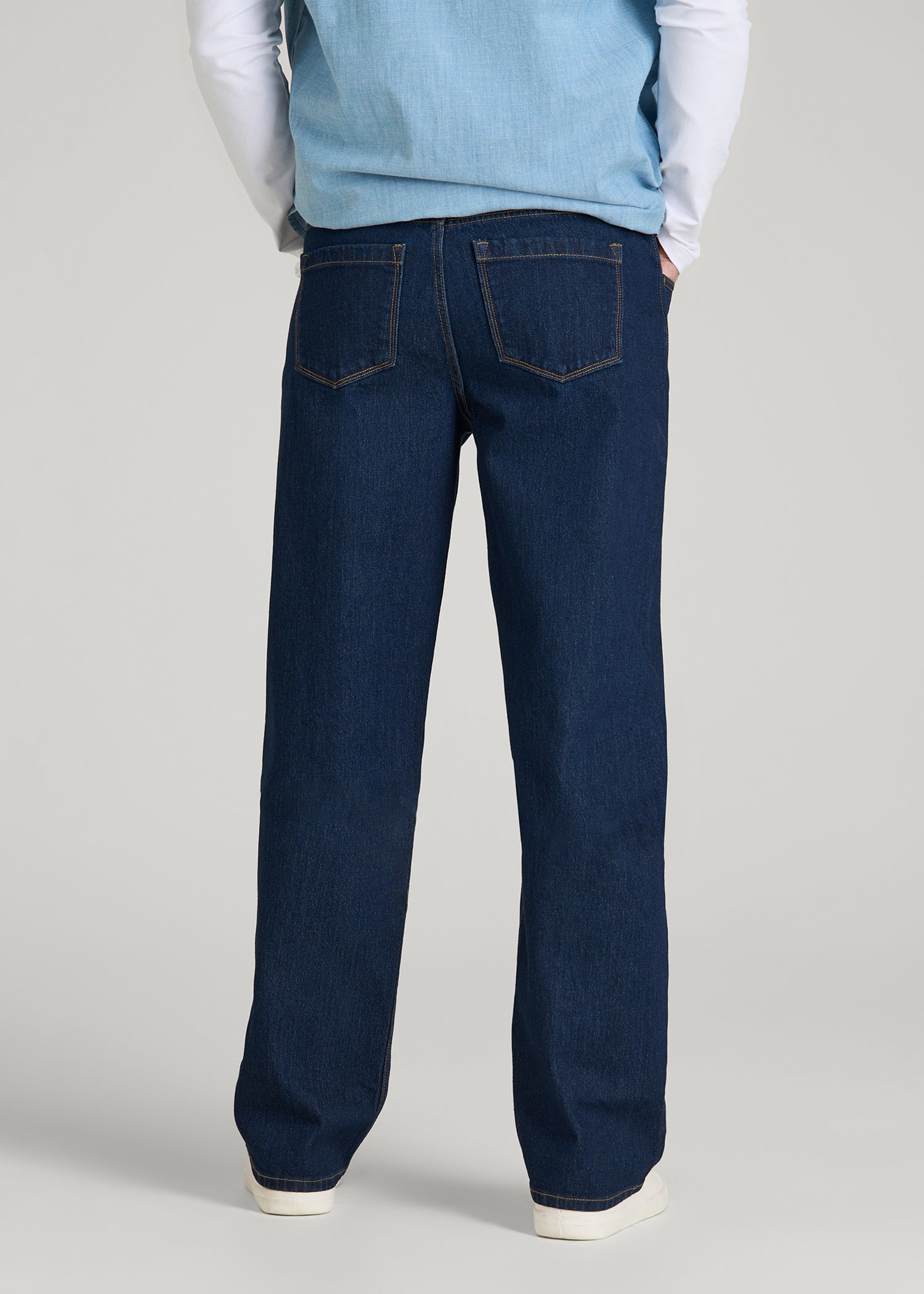 na.e 【ナエ】Wide Loose Jeans Deep Blue Mサイズ Tall Men's Loose Fit Jeans | American Tall