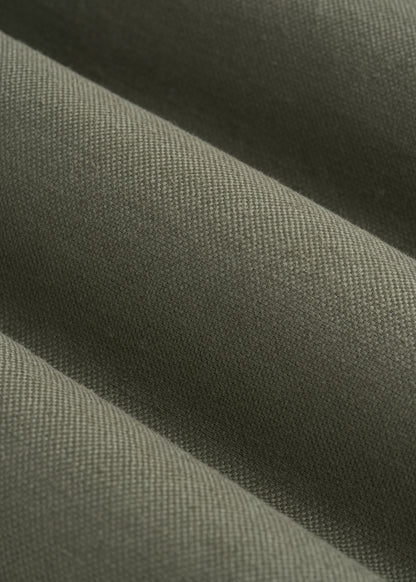 Stretch Cotton Linen Blend Pull-On Pants for Tall Men in Olive