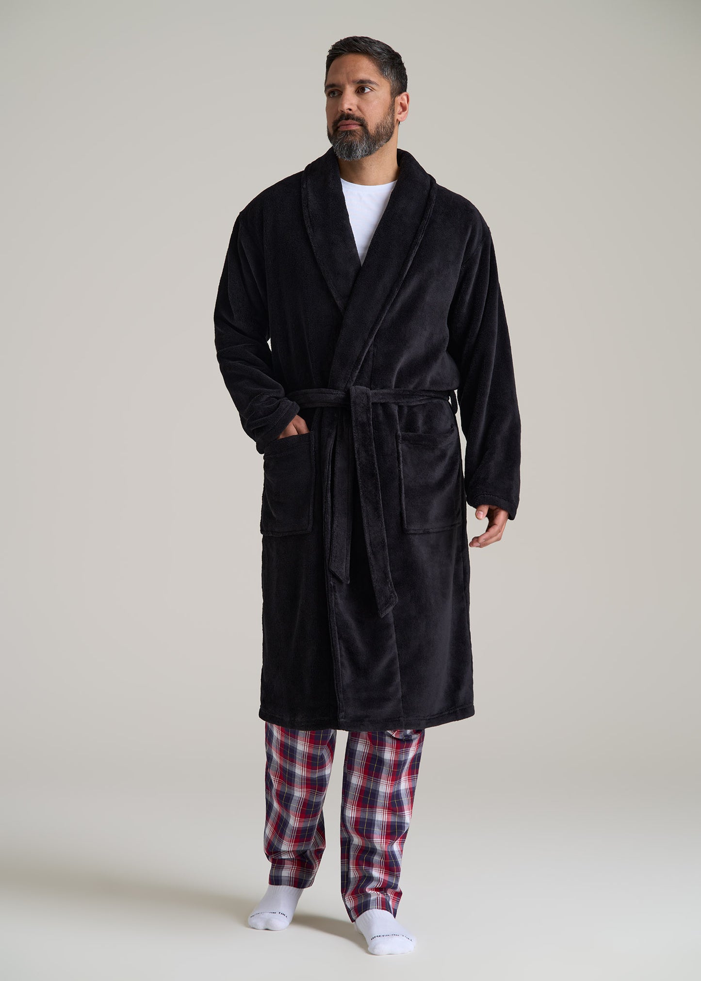 Tall Men's Robe in Black