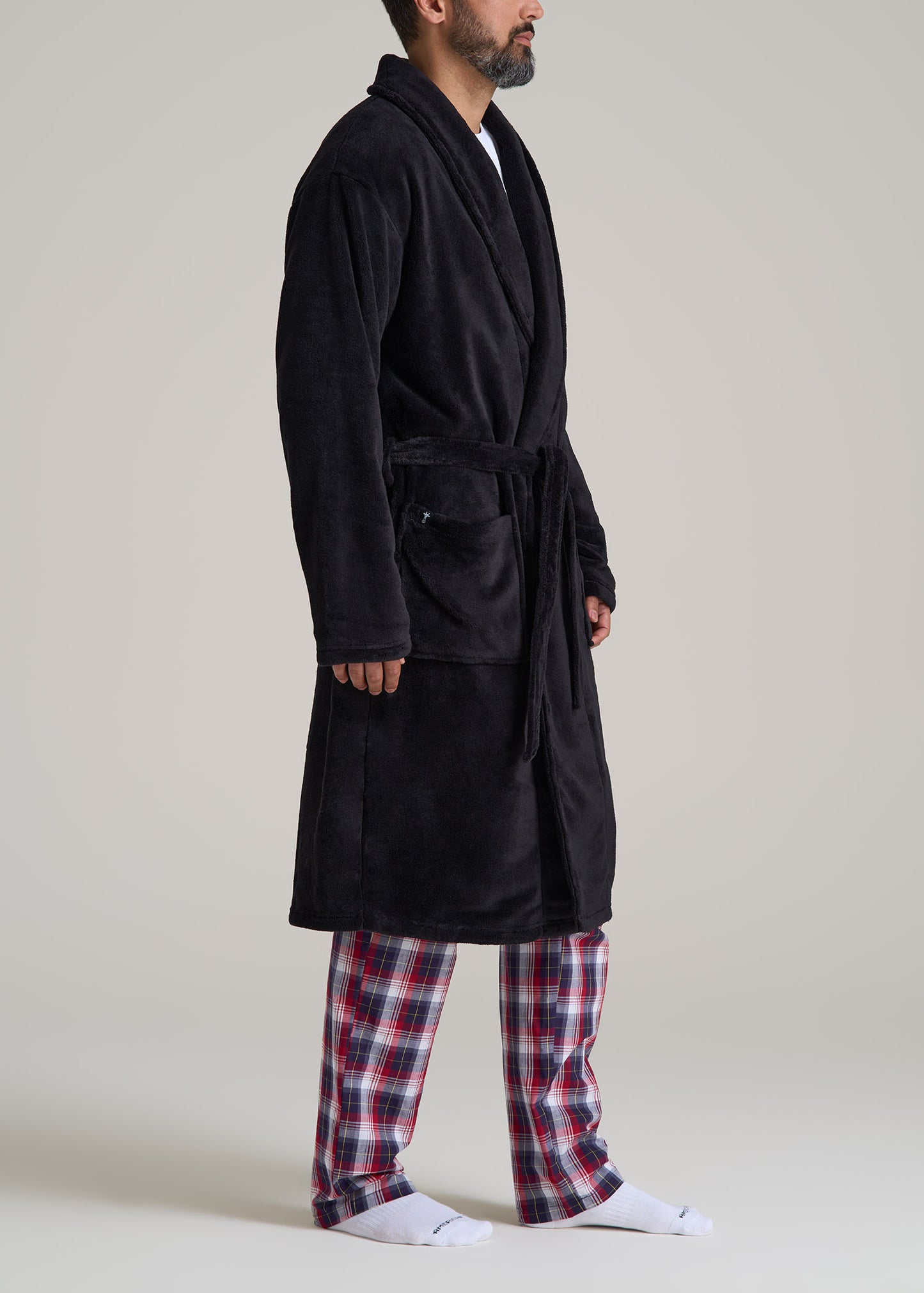 Tall Men's Robe in Black