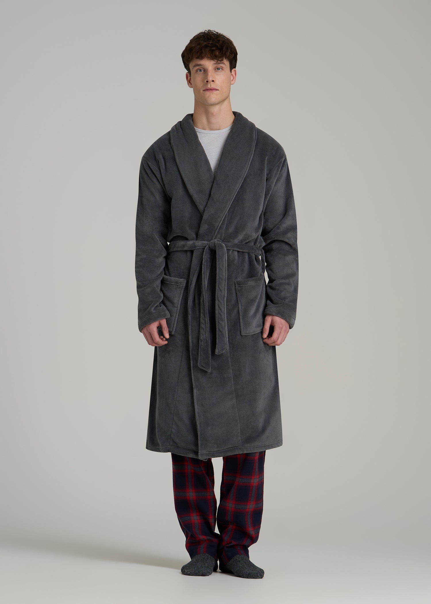 Robe for Tall Men in Charcoal
