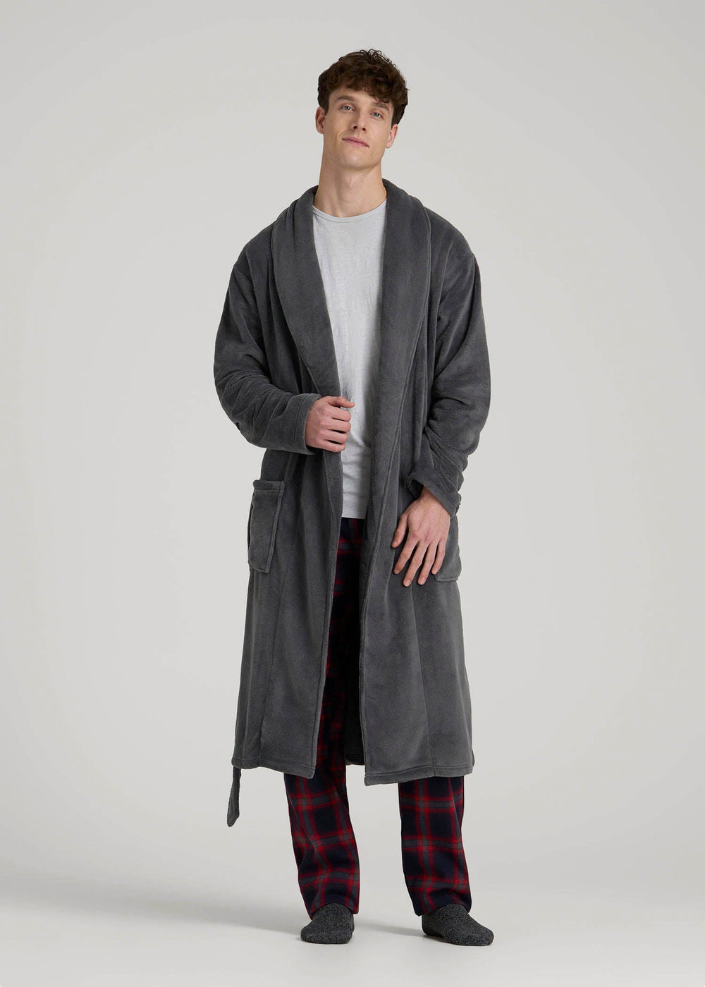 Tall Men's Robe: Charcoal Robes for Tall Guys | American Tall
