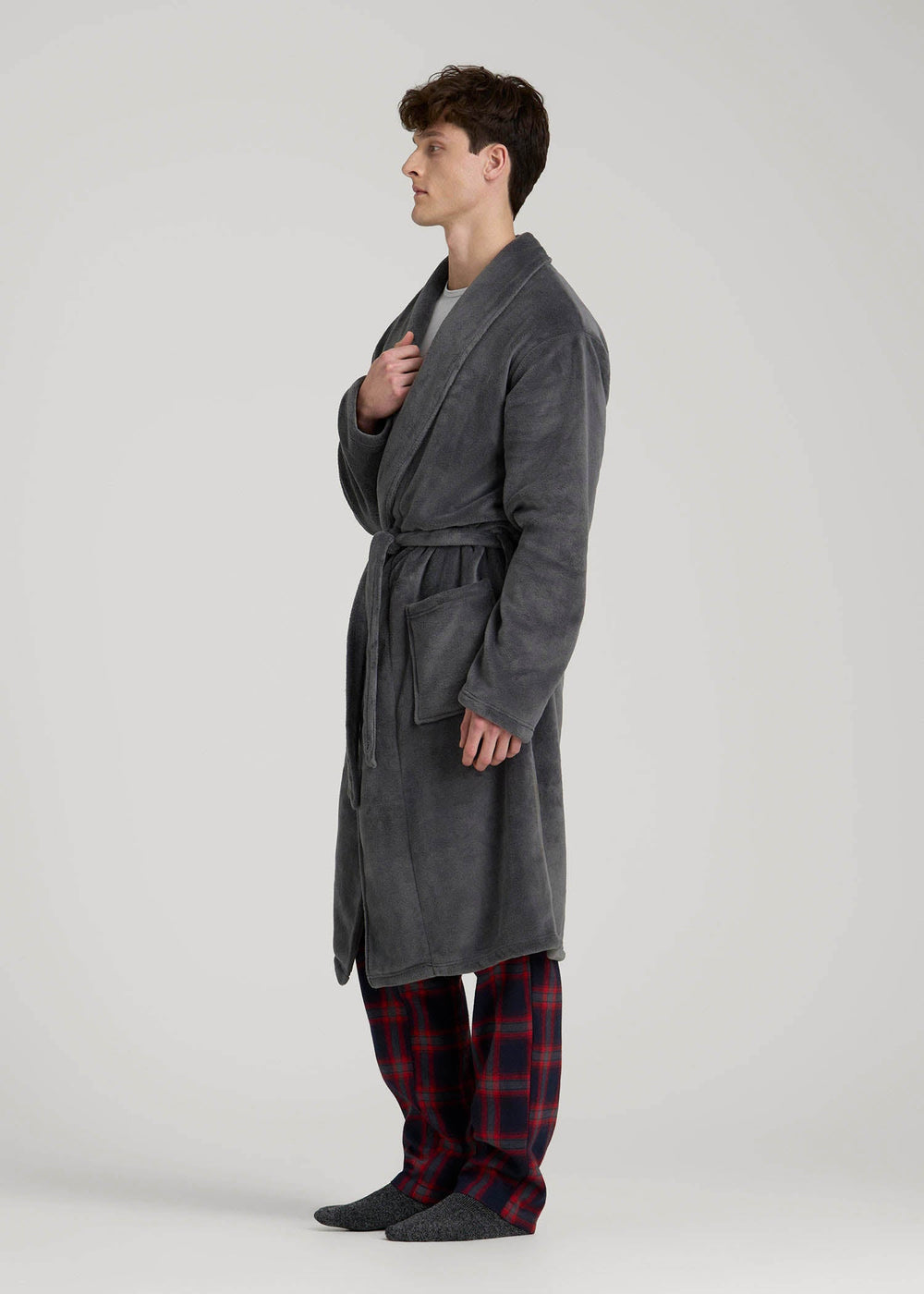 Tall Men's Robe: Charcoal Robes for Tall Guys | American Tall