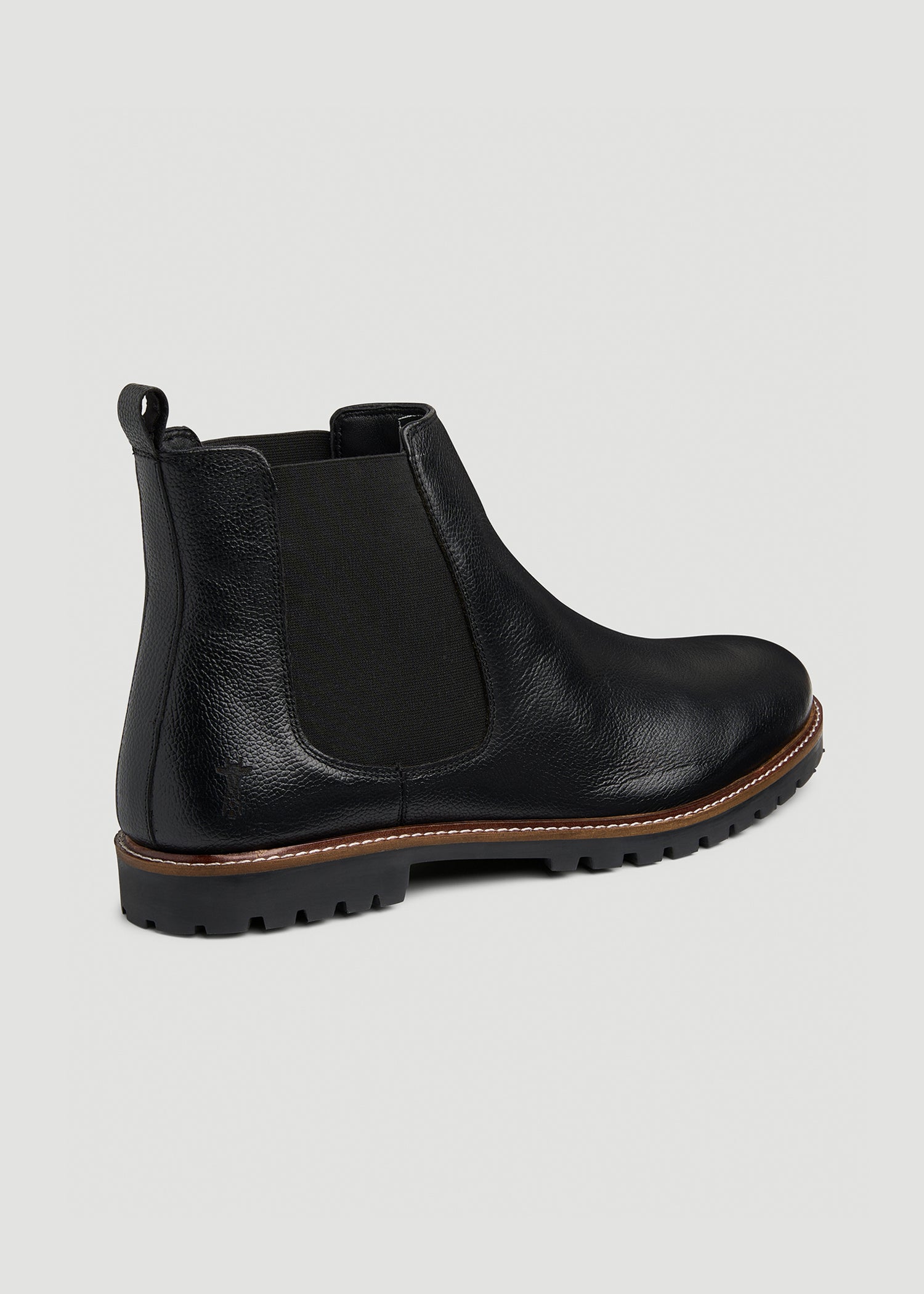 Lug Sole Chelsea Boots for Tall Men in Black