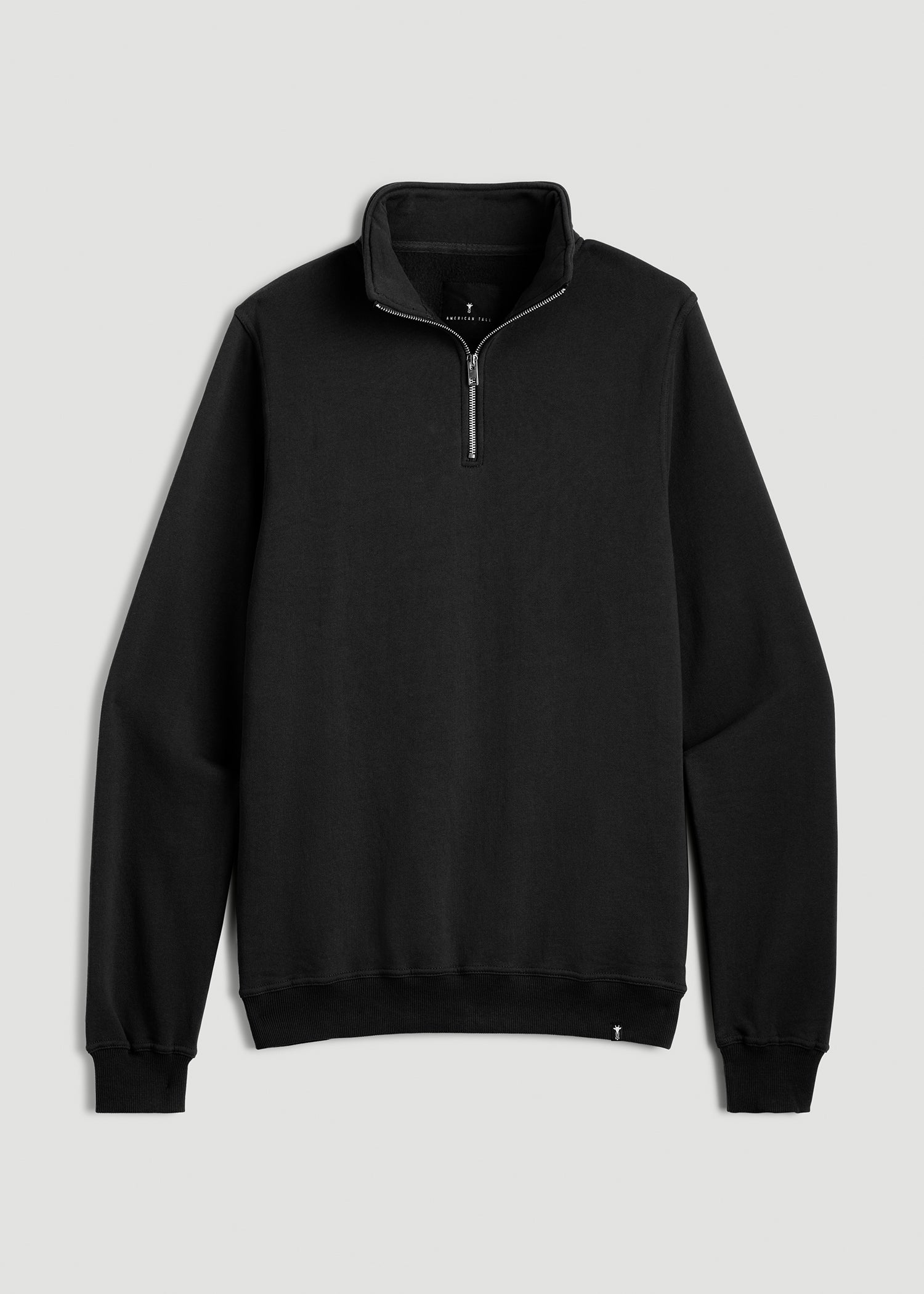 Wearever Fleece Quarter-Zip Sweatshirt for Tall Men in Black