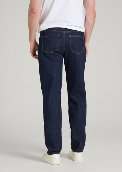 MILO Relaxed Tapered Fit Jeans for Tall Men in Deep Indigo Wash