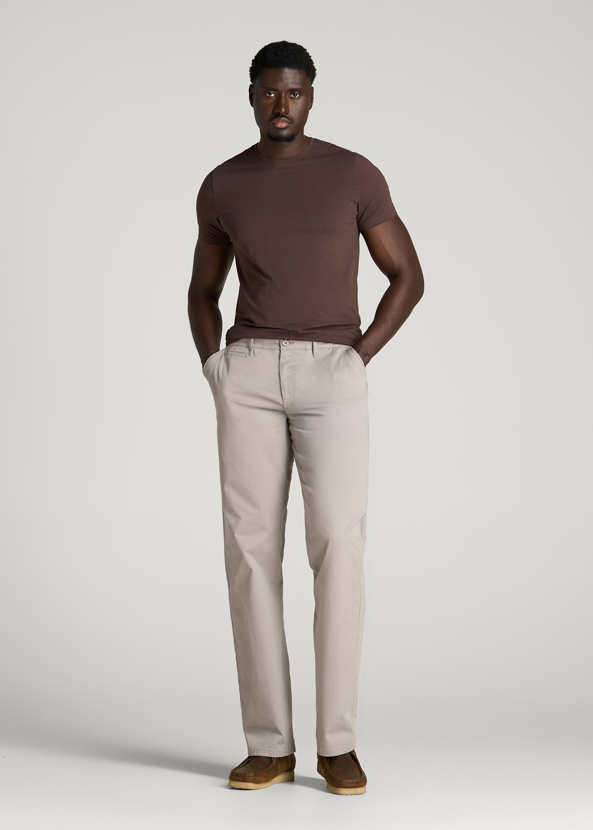 Mason Relaxed Fit Chinos for Tall Men in Moon Rock