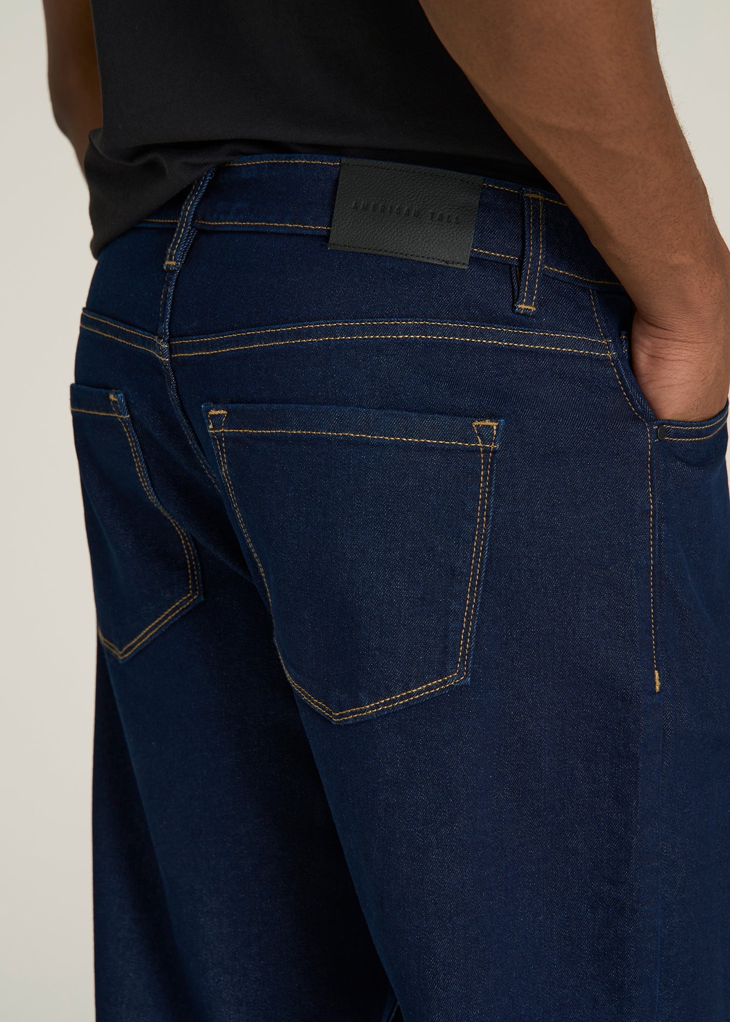 Mason Relaxed Fit Jeans for Tall Men in Deep Indigo Wash