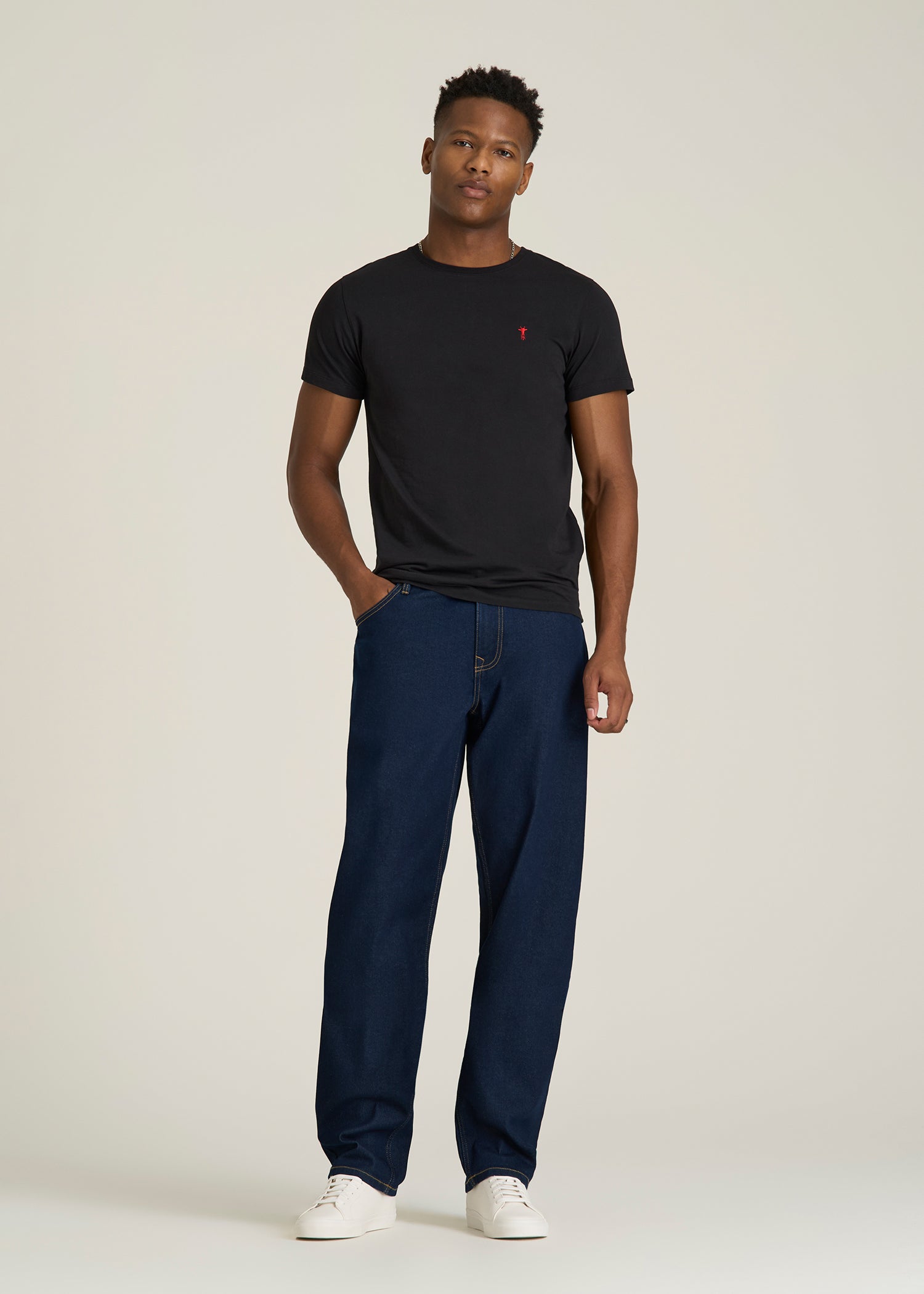 Mason Relaxed Fit Jeans for Tall Men in Deep Indigo Wash