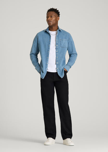 Mason Relaxed Fit Jeans for Tall Men in Optimum Black