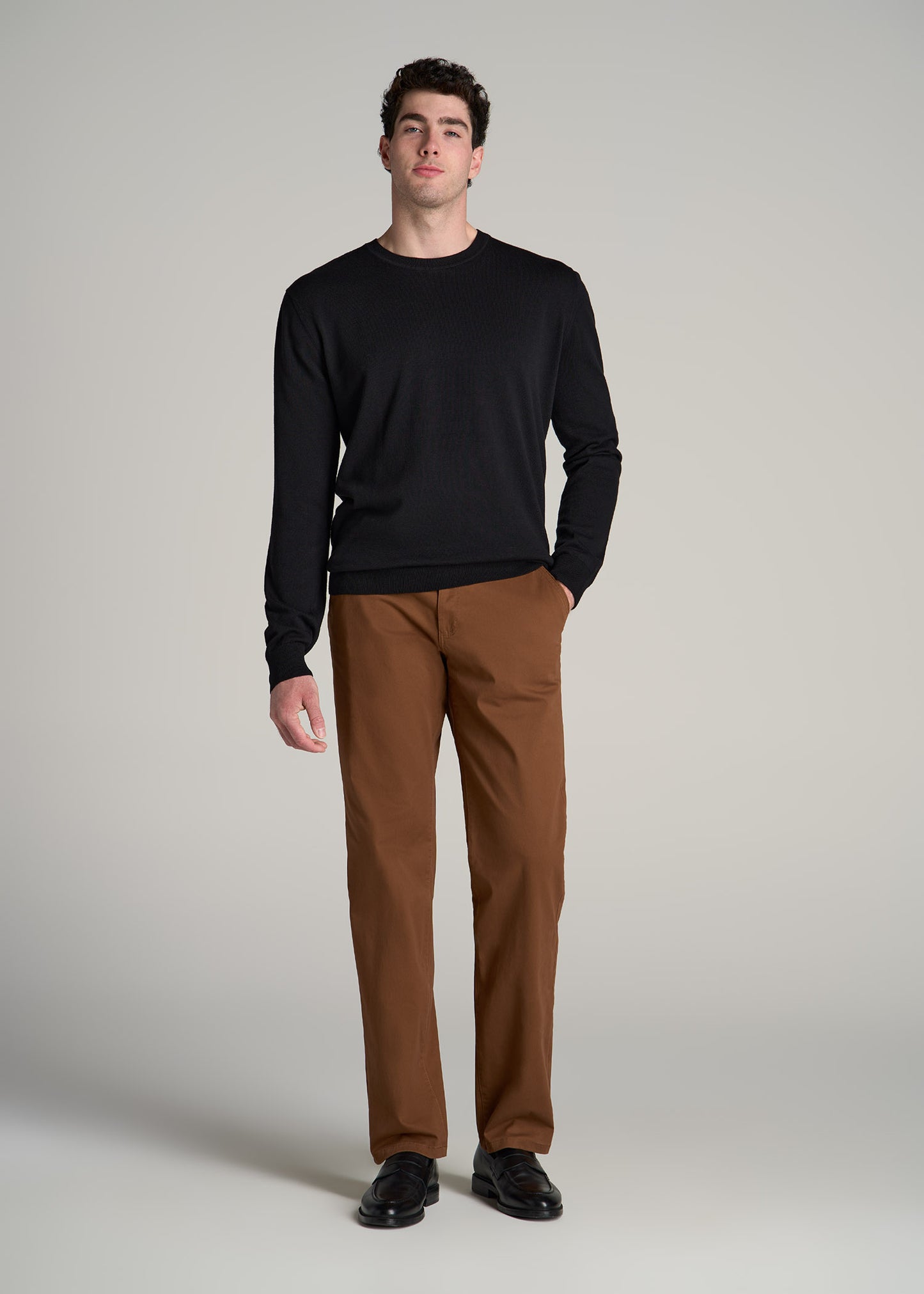 Mason SEMI-RELAXED Chinos in Nutshell - Pants for Tall Men