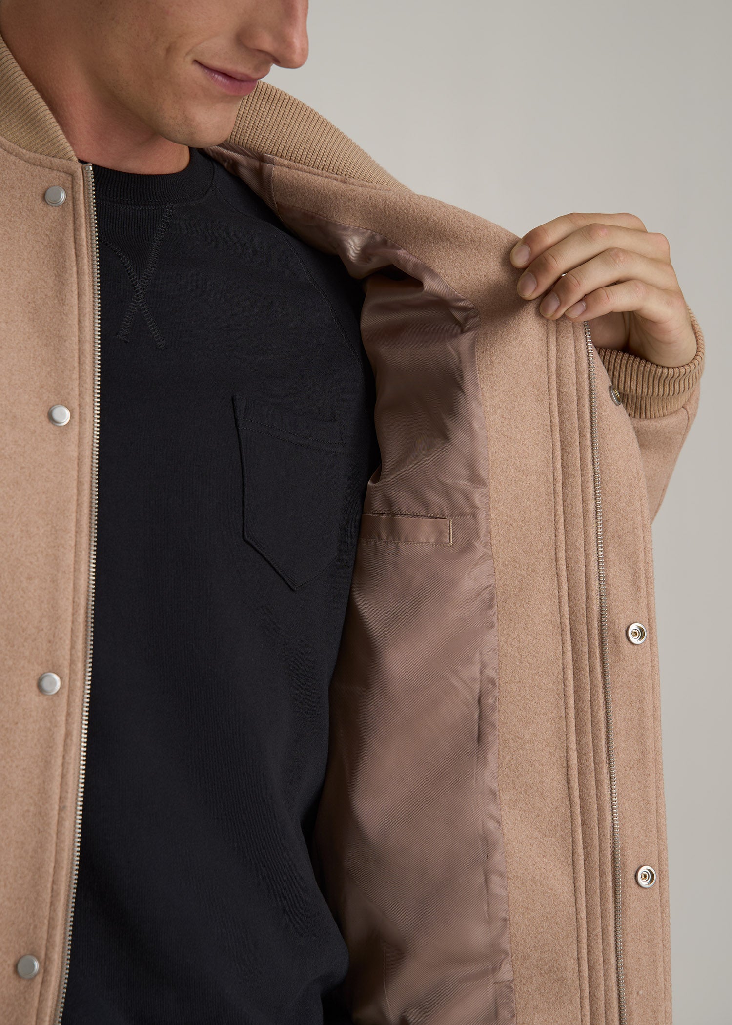 Melton Varsity Jacket for Tall Men | American Tall