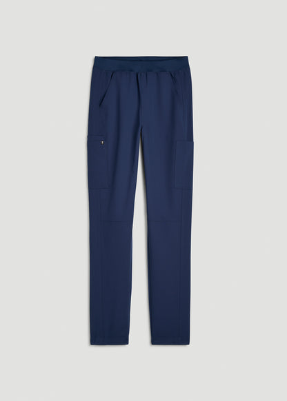 Cargo Scrub Pants for Tall Men in Navy Blue