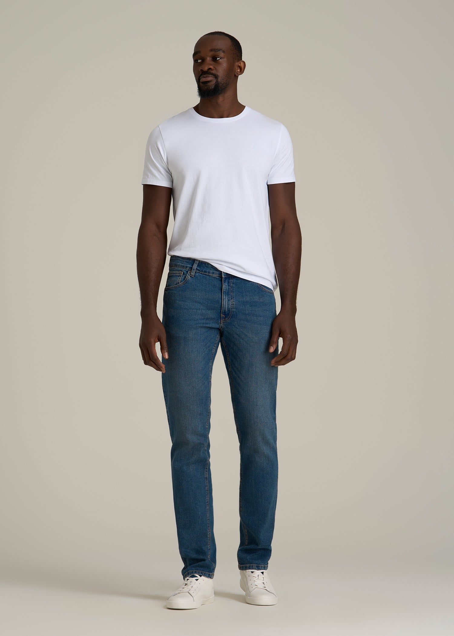 Carman TAPERED Jeans for Tall Men in Worn Blue