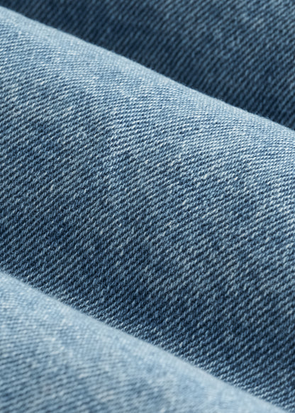 Denim Sherpa Jacket for Tall Men in Stonewash Blue