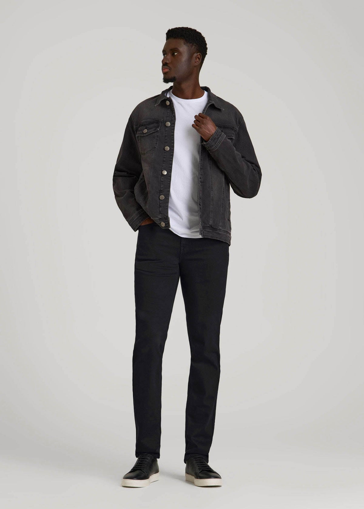Dylan Slim Fit Jeans: Black Slim-fit Jeans for Tall Men – American Tall