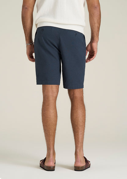 Linen Shorts For Tall Men in Chambray Linen