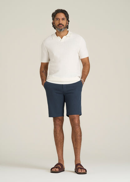 Linen Shorts For Tall Men in Chambray Linen