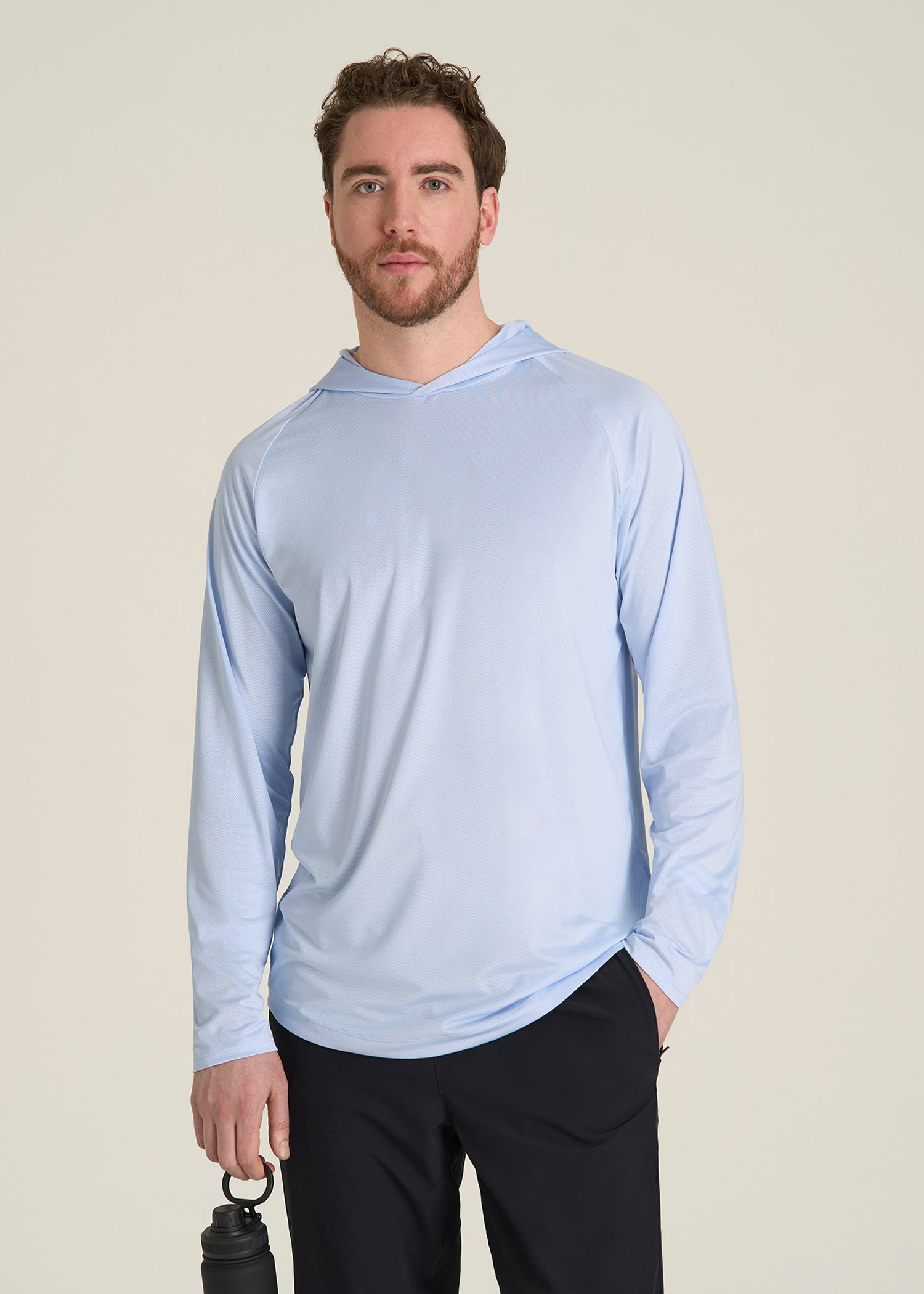 A.T. Performance Training Hoodie for Tall Men in Airy Blue