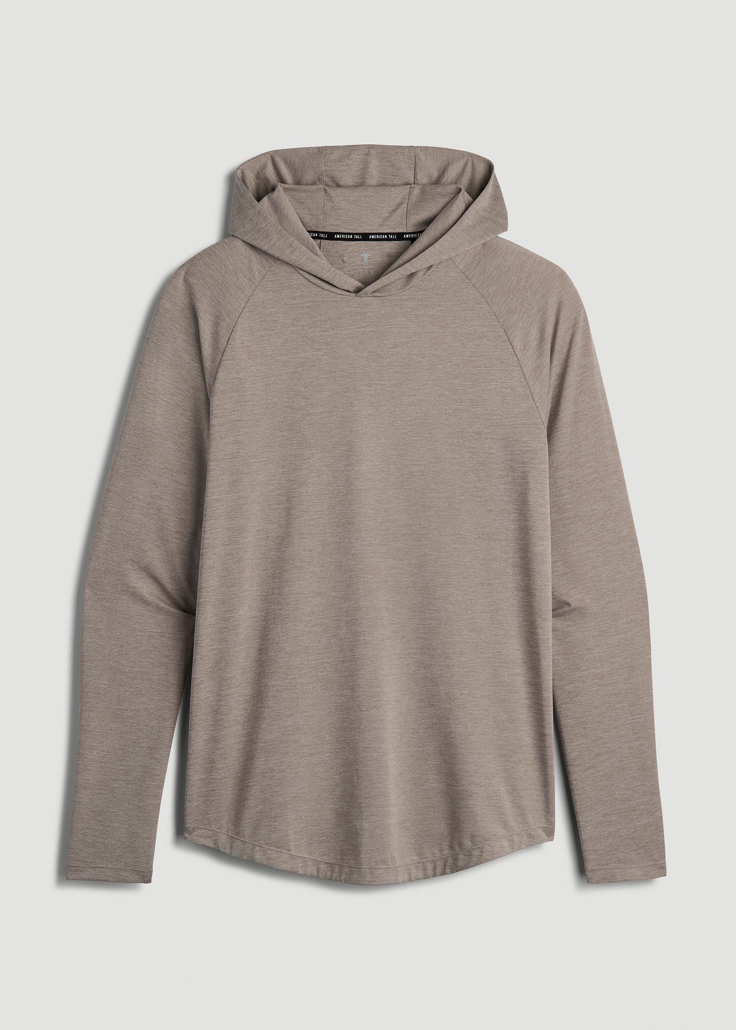 A.T. Performance Training Hoodie for Tall Men in Dark Sand Space Dye