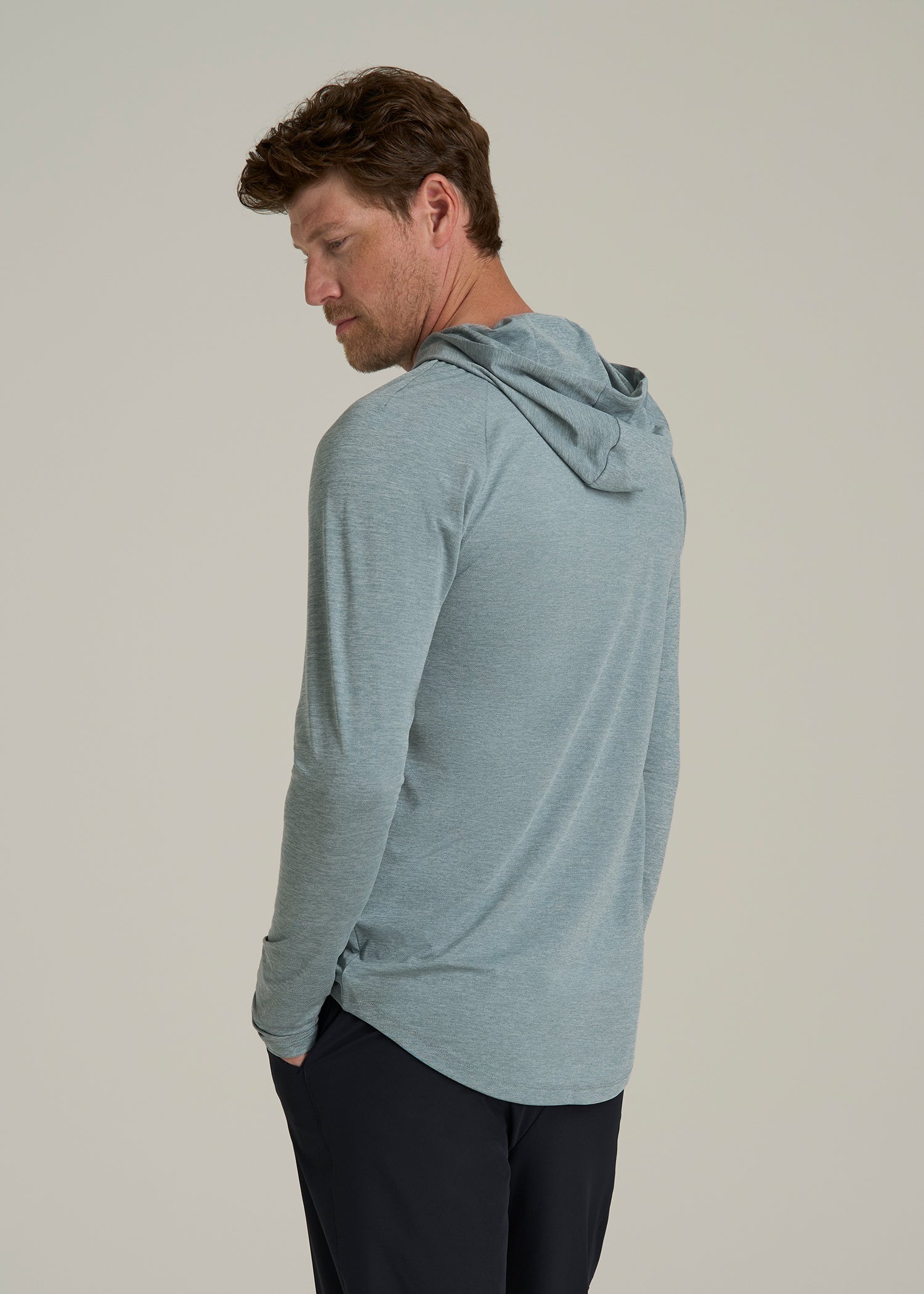 A.T. Performance Training Hoodie for Tall Men in Trooper Space Dye