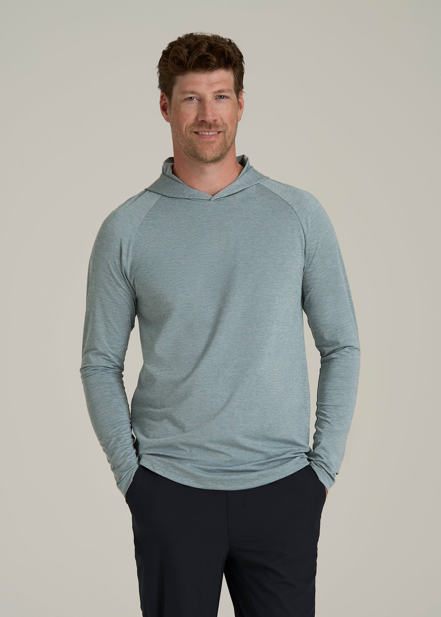 A.T. Performance Training Hoodie for Tall Men in Trooper Space Dye