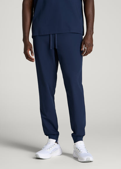 Scrub Joggers for Tall Men in Navy Blue