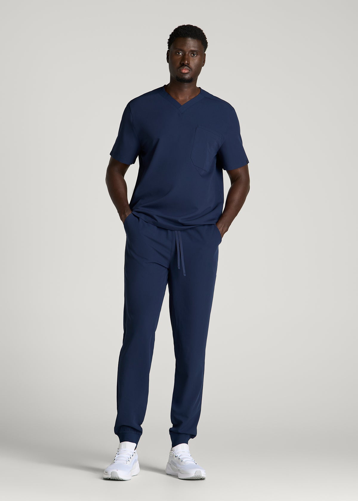 Scrub Joggers for Tall Men in Navy Blue