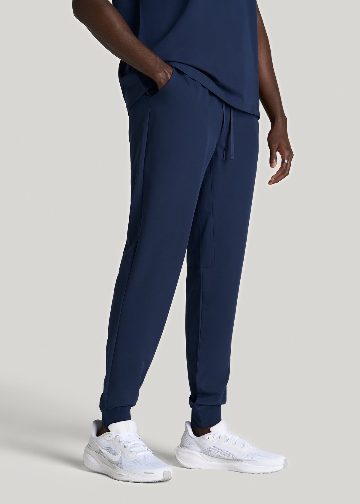 Scrub Joggers for Tall Men in Navy Blue