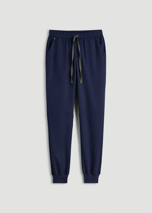 Scrub Joggers for Tall Men in Patriot Blue