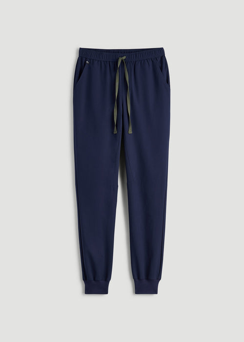 Scrub Joggers for Tall Men in Patriot Blue