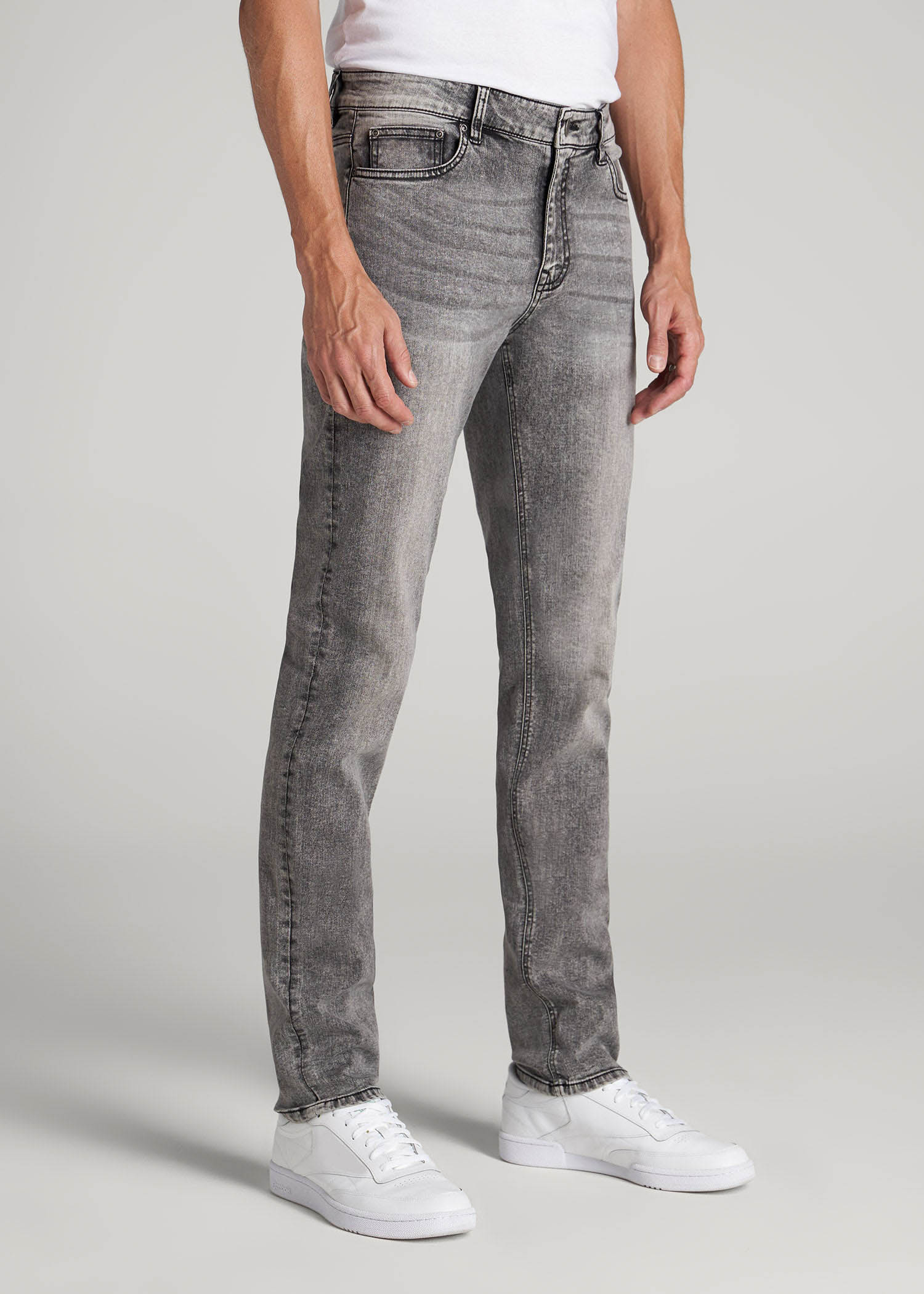 Dylan Slim Fit Jeans Washed Faded Black For Tall Men | American Tall