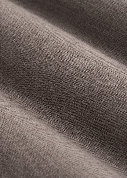 Merino Wool Crewneck Tip Sweater for Tall Men in Pinecone