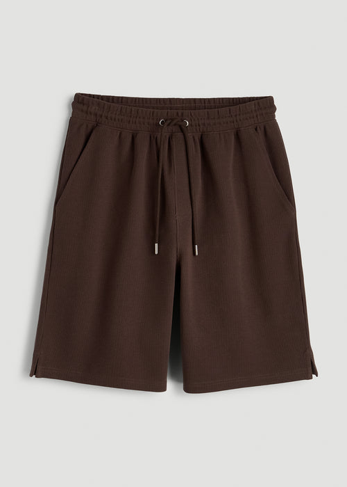 Micro Waffle Short for Tall Men in Espresso