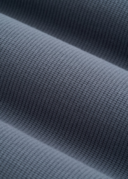 Micro Waffle Short for Tall Men in Grey Blue